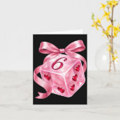 Coquette Nk Dice Bow Hearts 6 7 Preppy Valentine Y Kaart (Gele Bloem)