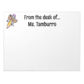 Coquette nu gepersonaliseerd met naam terug naar s notitieblok (Voorkant)