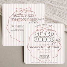 Coquette nu slaap-onder verjaardagsfeestje kaart