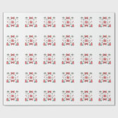 Coquette Nurse Bow Custom Nurse Kerstmis Cadeaupapier (Vlak)