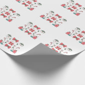 Coquette Nurse Bow Custom Nurse Kerstmis Cadeaupapier (Hoek)