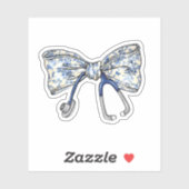 Coquette Nurse Stethoscope Bow Sticker (Vel)