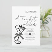 Coquette Olive Martini Verjaardag Uitnodiging (Staand voorkant)