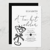 Coquette Olive Martini Verjaardag Uitnodiging (Voorkant / Achterkant)