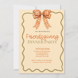 Coquette Oranje en Salie Friendsgiving Kaart