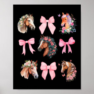 Coquette Paardrijden Wildflowers Paard Poster