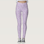 Coquette Paarse Bogen Hand getrokken Patroon Leggings<br><div class="desc">Coquette en grillige leggings met handgetekende illustratie van paarse bogen en harten.</div>