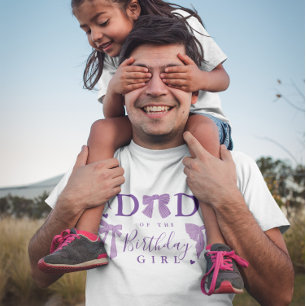 Coquette Paarse Bogen Vader van het Verjaardagsmei T-shirt