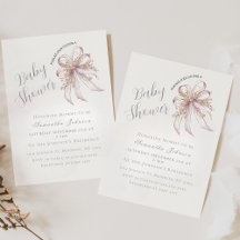 Coquette paarse strik baby shower