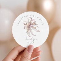 Coquette paarse strik baby shower
