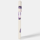 Coquette Paarse Waterverf Geruite Boog met Naam Case-Mate iPhone Case (Achterkant / Rechts)