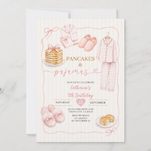 Coquette Pannenkoeken en Pyjama Meisjes Verjaardag Kaart
