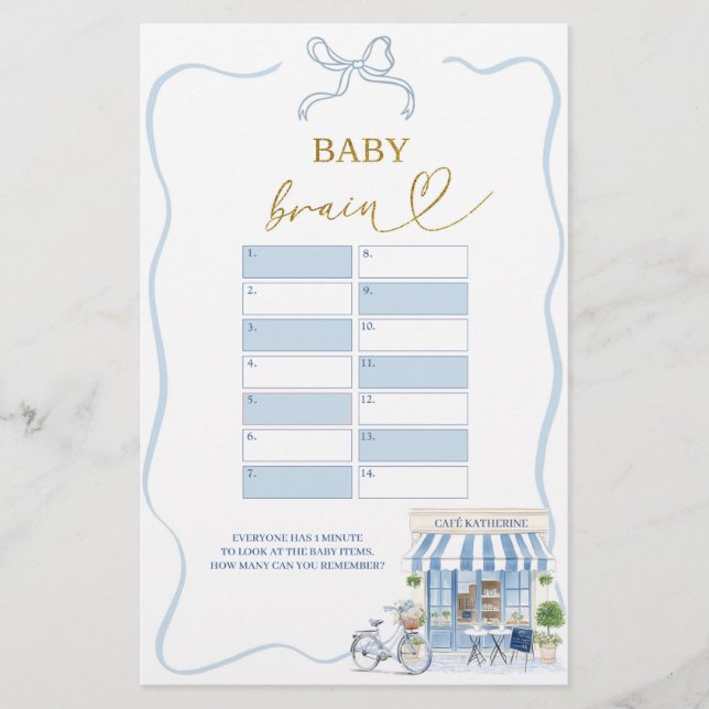 Coquette Parijse Cafe Baby Brain Games (Voorkant)