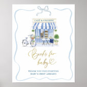 Coquette Parijse cafe Boeken voor Baby Poster (Voorkant)