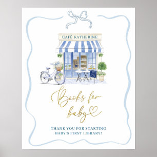Coquette Parijse cafe Boeken voor Baby Poster
