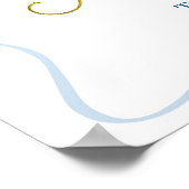 Coquette Parijse cafe Frans Blauw Favors Poster (Hoek)