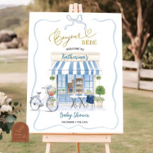 Coquette Parijse cafe Frans Blauw Welkomstbord