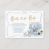 Coquette Parijse cafe Franse Blauwe Boeken voor ba Informatiekaartje (Voorkant)