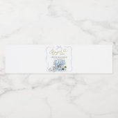 Coquette Parijse cafe Franse Blauwe Fles Label Waterfles Etiket (Enkel label)