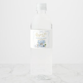 Coquette Parijse cafe Franse Blauwe Fles Label Waterfles Etiket