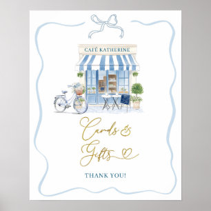 Coquette Parijse cafe Franse Kaart en Gift Poster