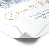 Coquette Parijse cafe Franse Luier Raffle Poster (Hoek)