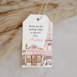 Coquette Paris Franse Cafe Party Dank u voor uw pl Cadeaulabel