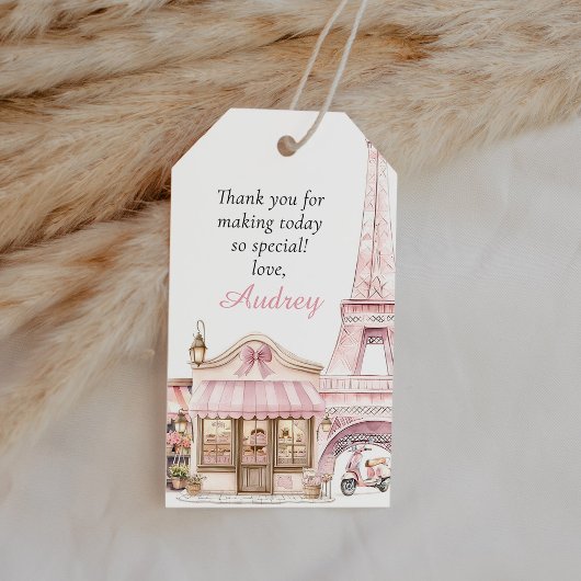 Coquette Paris Franse Cafe Party Dank u voor uw pl Cadeaulabel