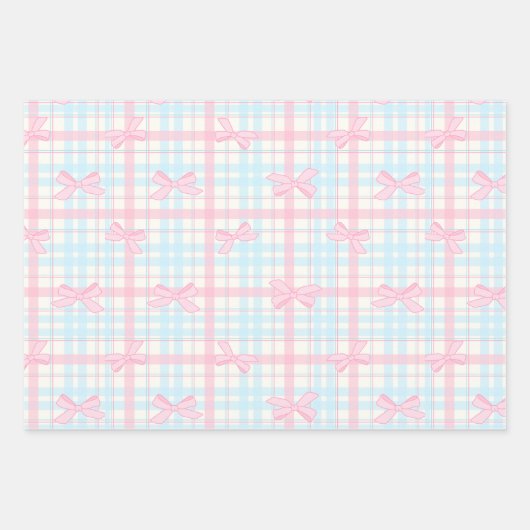 Coquette Pastel Blue Cute Wrapping Paper (Voorkant 2)