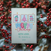 Coquette Pastel Christmas Feestdagenkaart