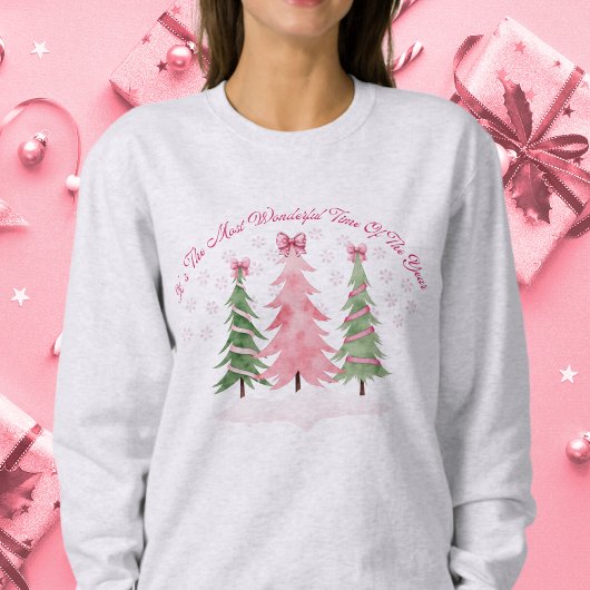 Coquette Pastel Kerstboom Sweatshirt