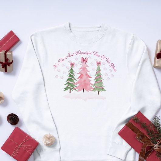 Coquette Pastel Kerstboom Sweatshirt