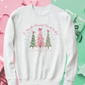 Coquette Pastel Kerstboom Sweatshirt