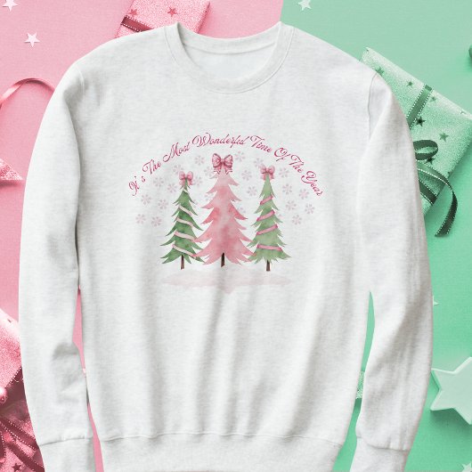 Coquette Pastel Kerstboom Sweatshirt