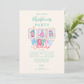 Coquette Pastel Kerstviering Kaart (Staand voorkant)