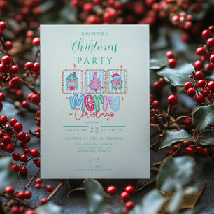 Coquette Pastel Kerstviering Kaart