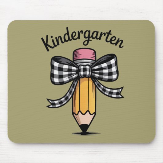 Coquette Pencil Bow Kleuterschool Muismat (Voorkant)