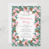 Coquette Pine Boughs en Bows Kerstfeest Kaart (Voorkant)