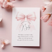 Coquette Pink Bow Baby shower Boeken voor Baby Informatiekaartje