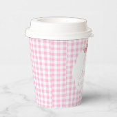 Coquette Pink Bow Baby shower Girl Papieren Bekers (Rechts)