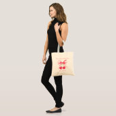 Coquette Pink Bow Cherry Bachelorette Party Tote Bag (Voorkant (model))