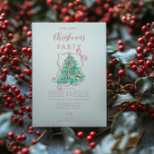 Coquette Pink Bow Christmas Kaart