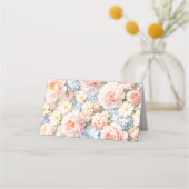 Coquette Pink Bow Floral  Plaatskaartje (Achterkant)