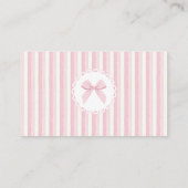 Coquette Pink Bow Hoeveel Bogen baby shower spel Informatiekaartje (Achterkant)