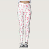 Coquette pink bow leggings (Voorkant)