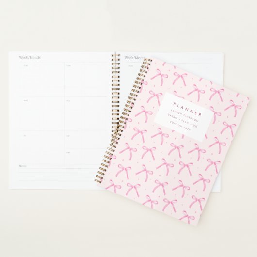 Coquette Pink Bow Modern Planner (Display)