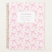 Coquette Pink Bow Modern Planner (Voorkant)