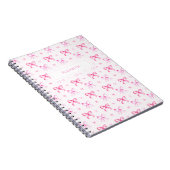 Coquette Pink Bow Preppy Girly Aesthetic Notitieboek (Rechterzijde)