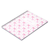 Coquette Pink Bow Preppy Girly Aesthetic Notitieboek (Linkerzijde)