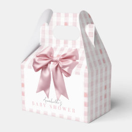 Coquette Pink Bow Ribbon Girl Baby shower Bedankdoosjes